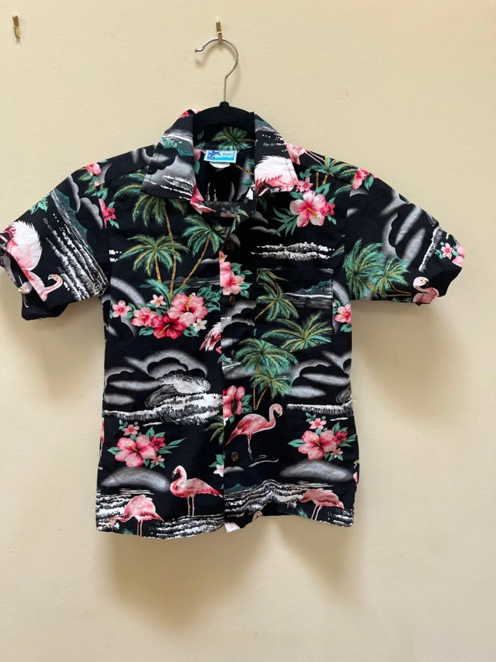Made in Hawaii RJC Tropical Flamingo Hawaiian Shirt, made in USA, 100% cotton - Picture 1 of 4